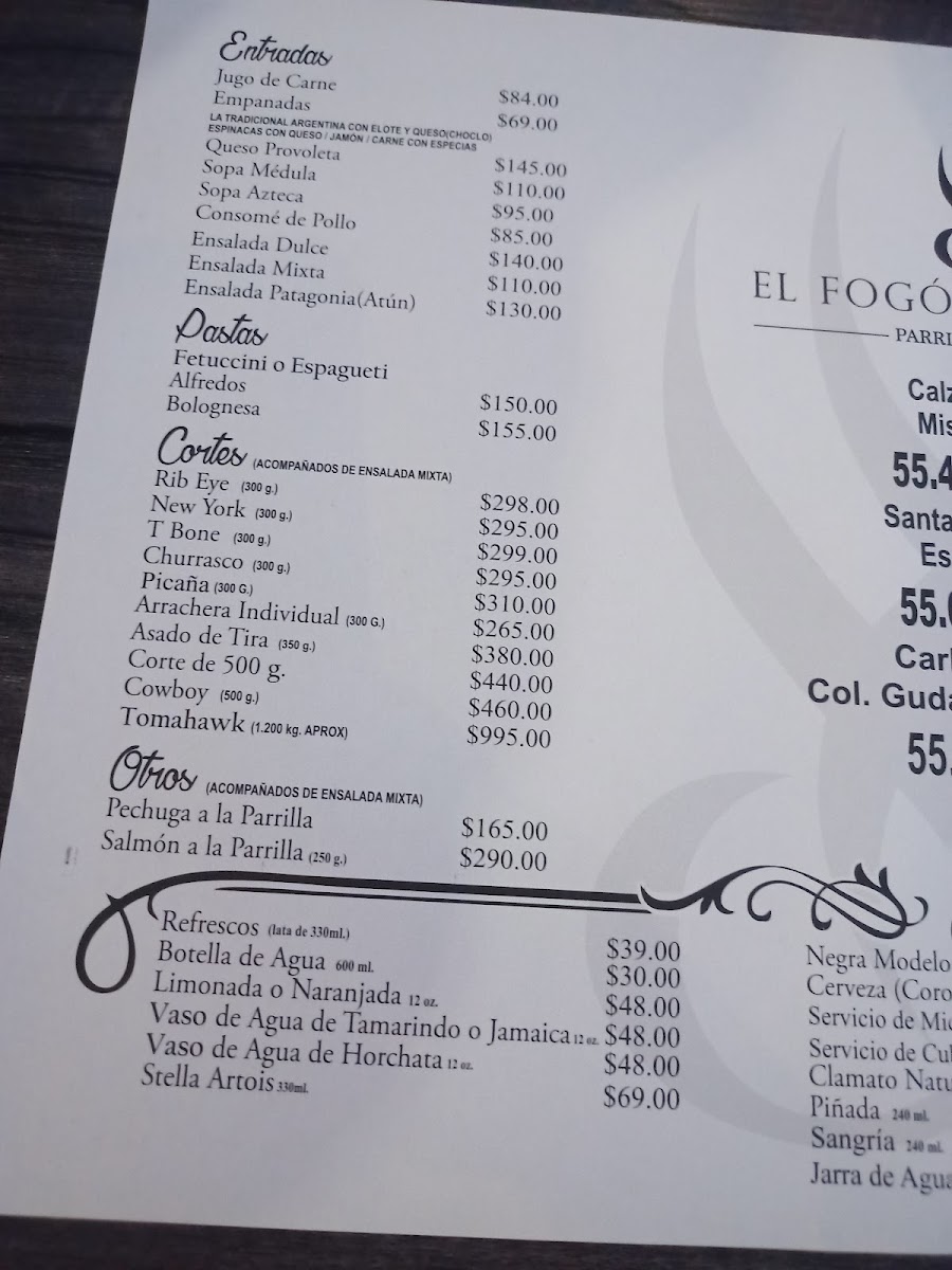 El Fogon Y La Lena Misterios Menu Photo 4