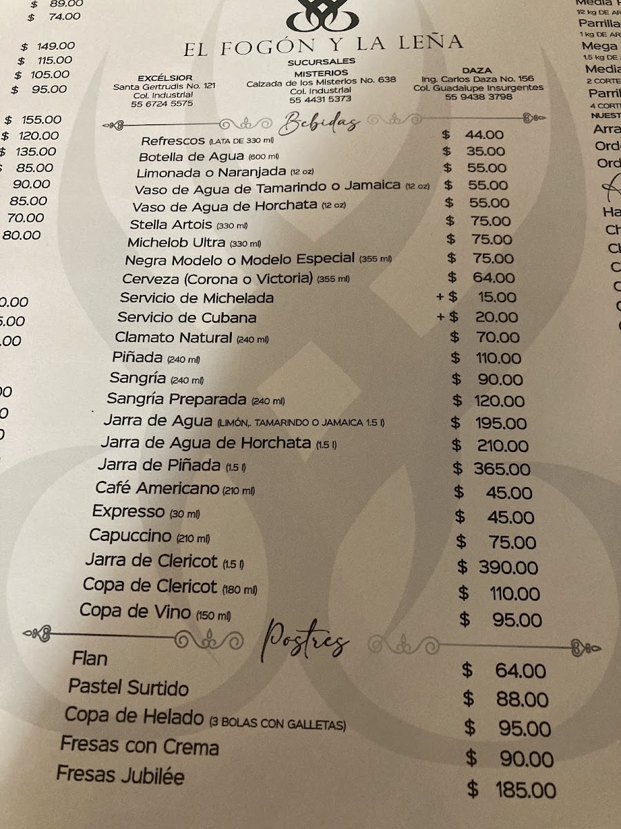 El Fogon Y La Lena Misterios Menu Photo 5