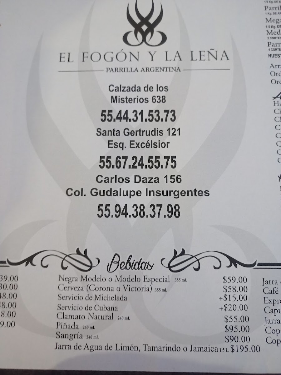 El Fogon Y La Lena Misterios Menu Photo 6