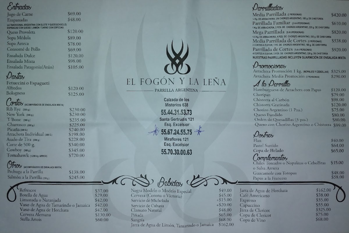 El Fogon Y La Lena Misterios Menu Photo 8