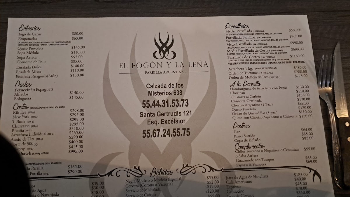 El Fogon Y La Lena Misterios Menu Photo 9