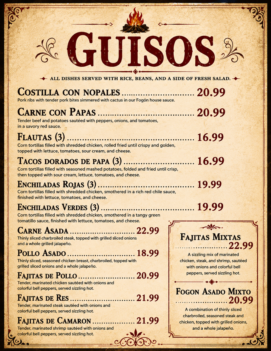 El Fogon Menu Photo 2