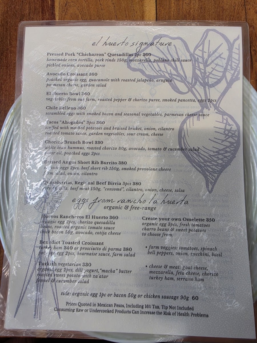 El Huerto Farm To Table Menu Photo 4