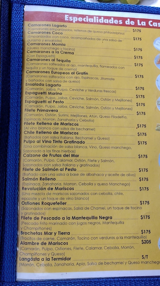El Lagarto Marinero Menu Photo 10