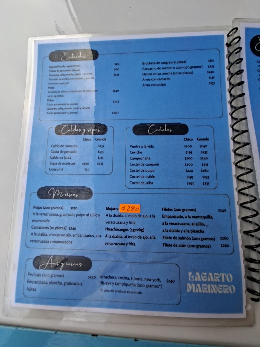 El Lagarto Marinero Menu Photo 3