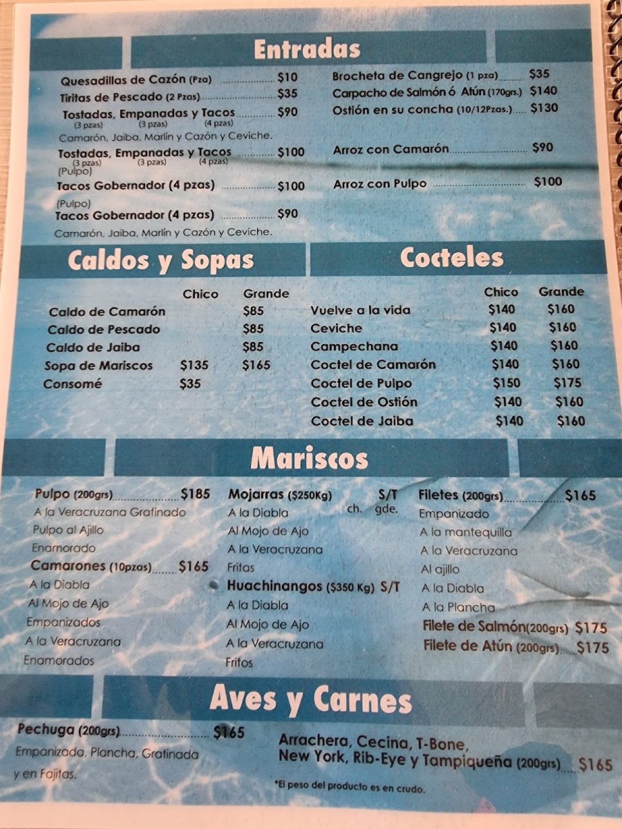 El Lagarto Marinero Menu Photo 4