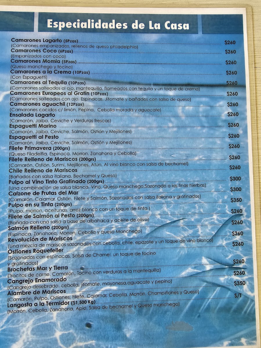 El Lagarto Marinero Menu Photo 7