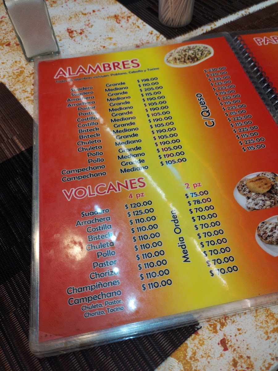 El Lago De Los Patos Menu
