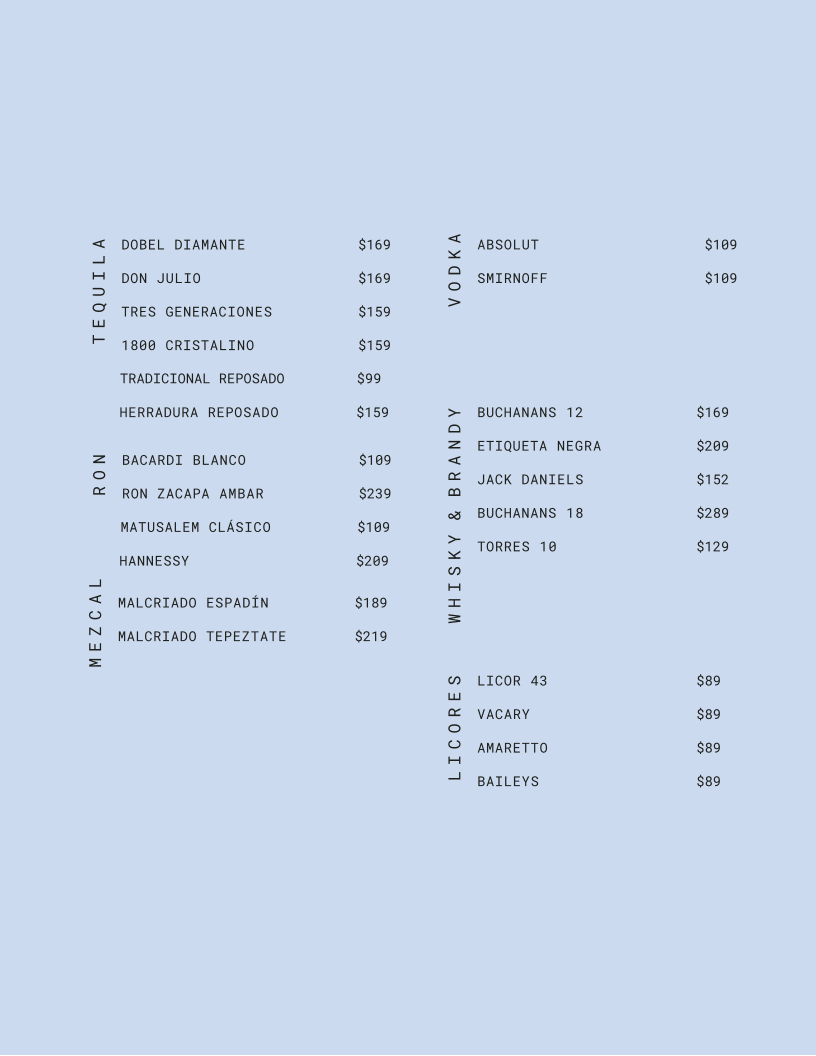 El Lindero Monterrey Menu