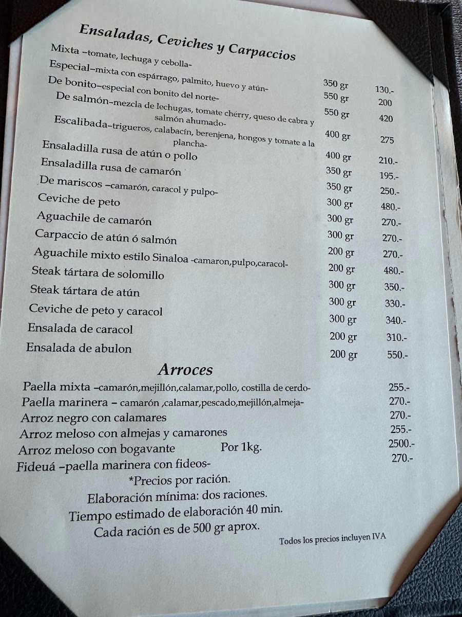 El Llagar Costa De Oro Menu Photo 4