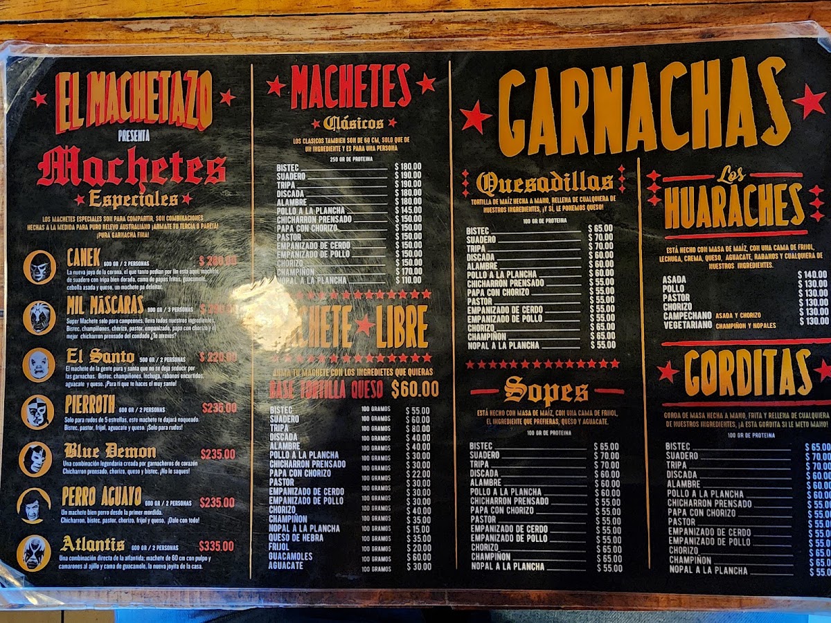 El Machetazo Menu Photo 3