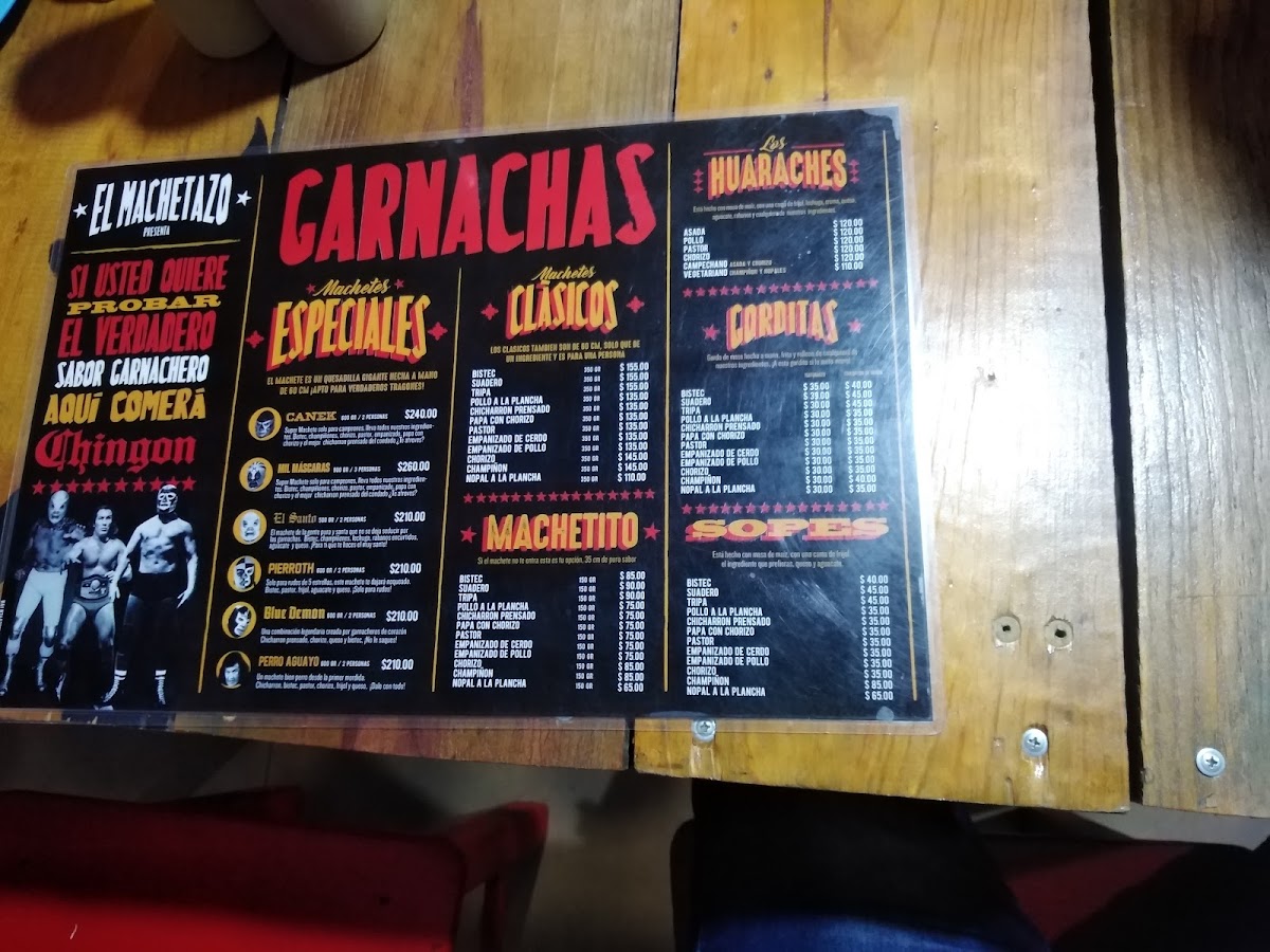 El Machetazo Menu Photo 5