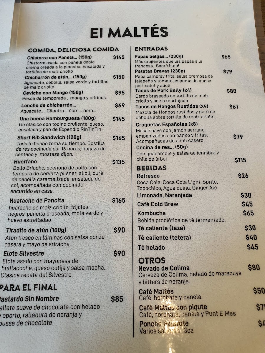 El Maltés Menu Photo 2