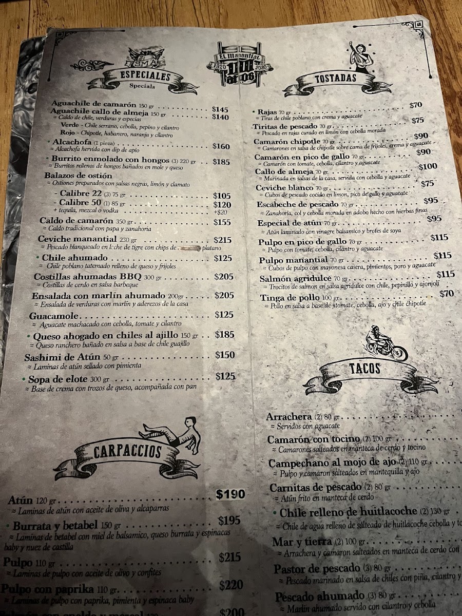 El Manantial Menu Photo 3