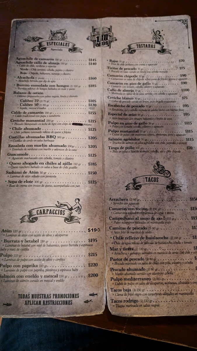 El Manantial Menu Photo 5
