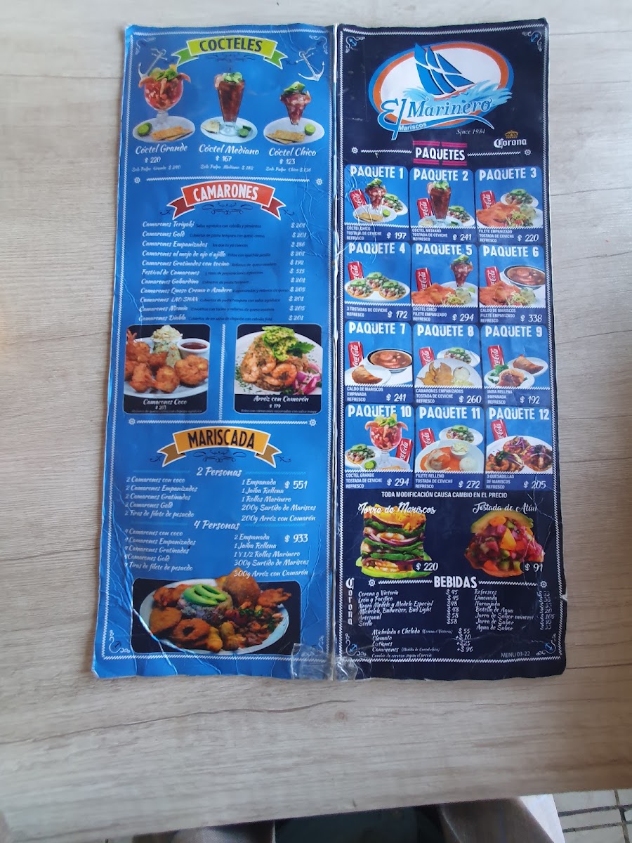 El Marinero Menu