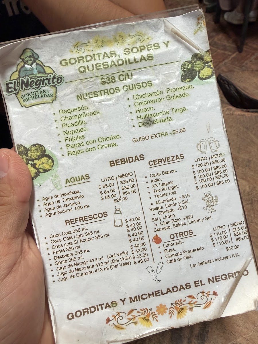 El Negrito Gorditas Y Micheladas Menu Photo 2