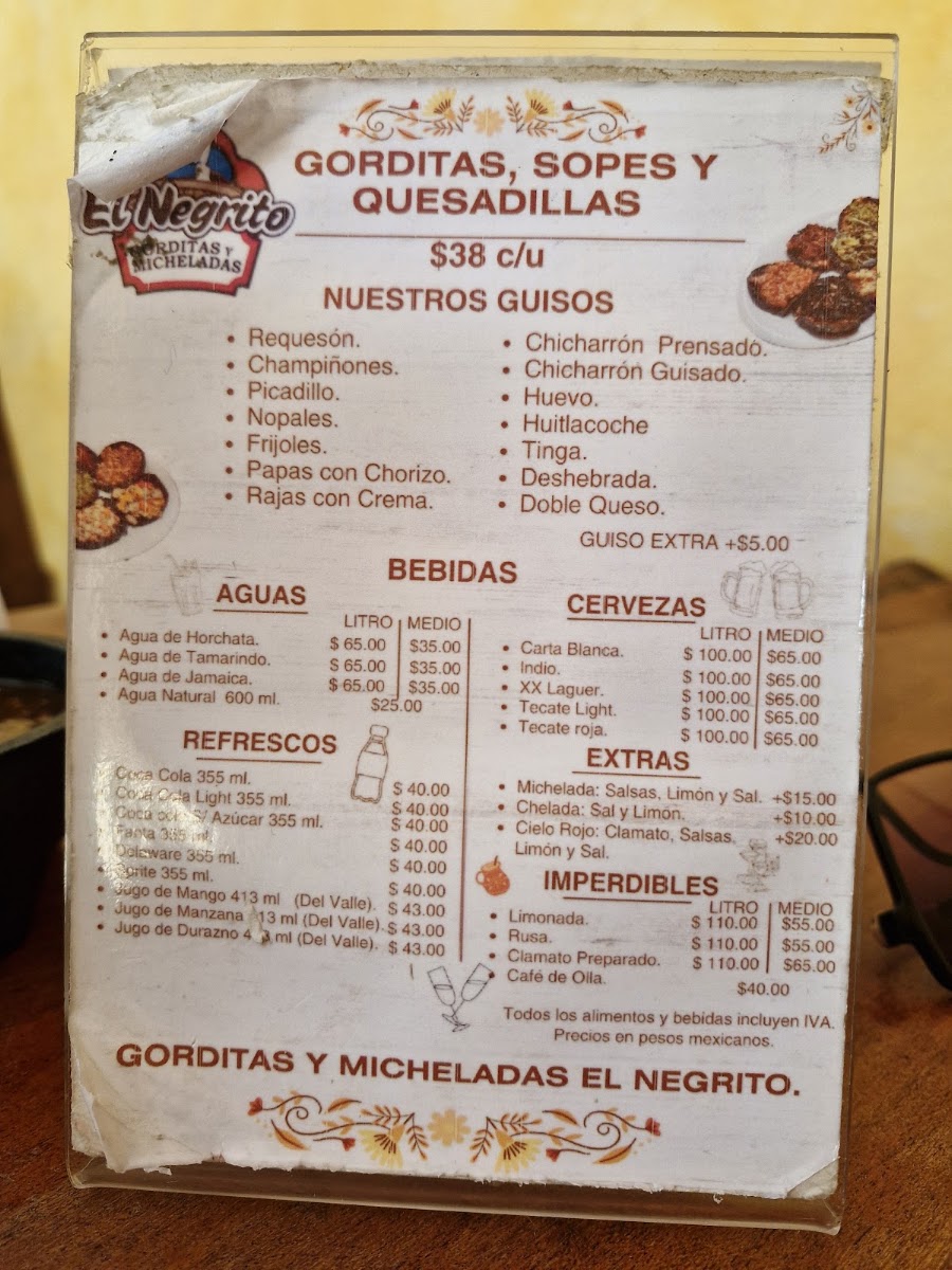 El Negrito Gorditas Y Micheladas Menu Photo 3