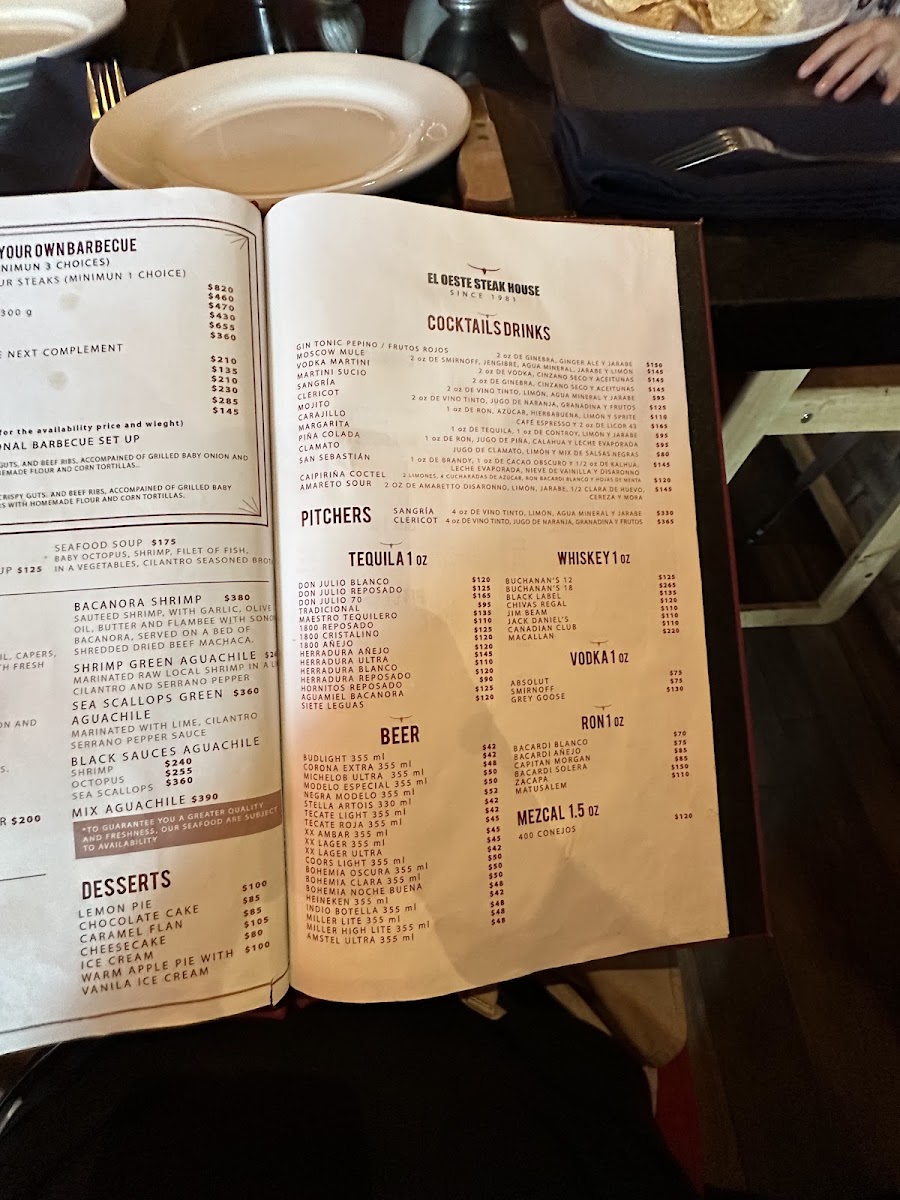 El Oeste Menu Photo 2