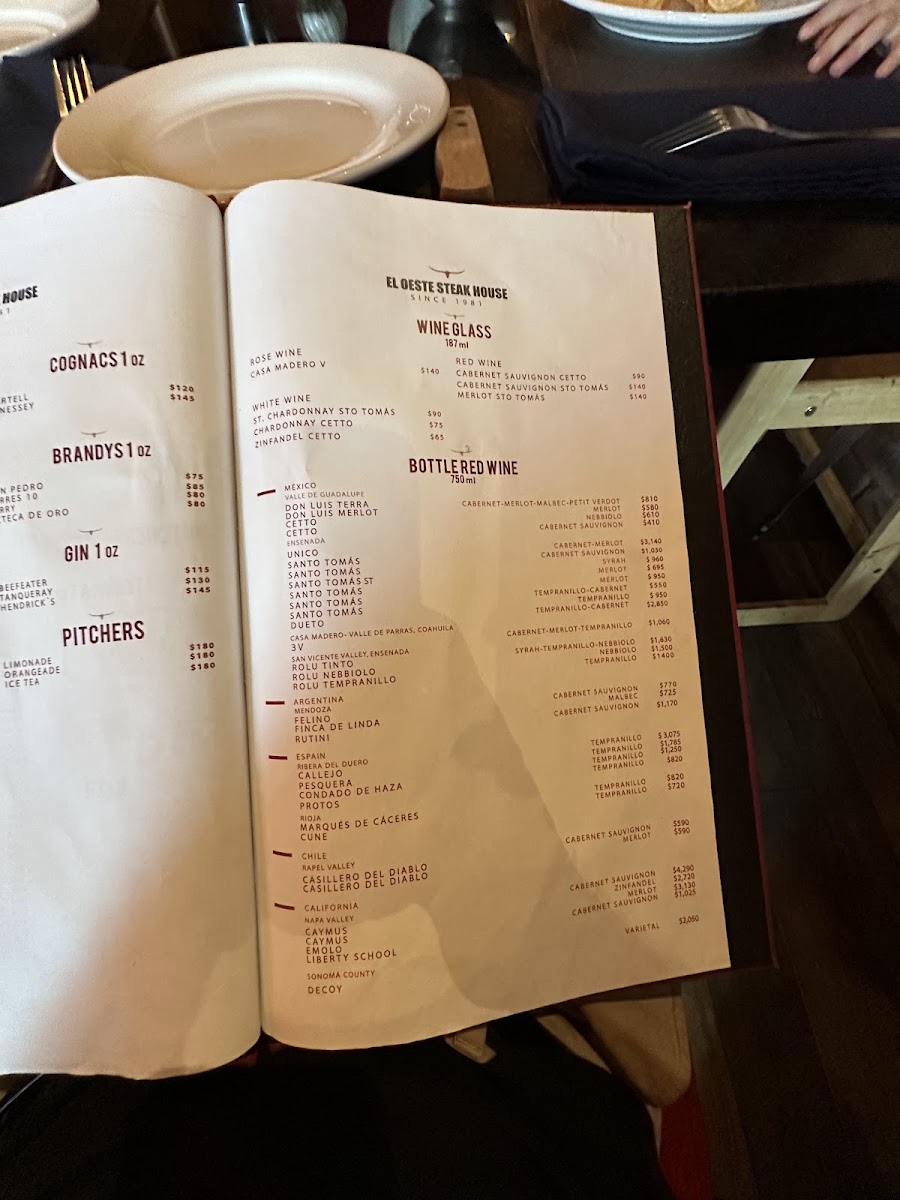 El Oeste Menu Photo 3