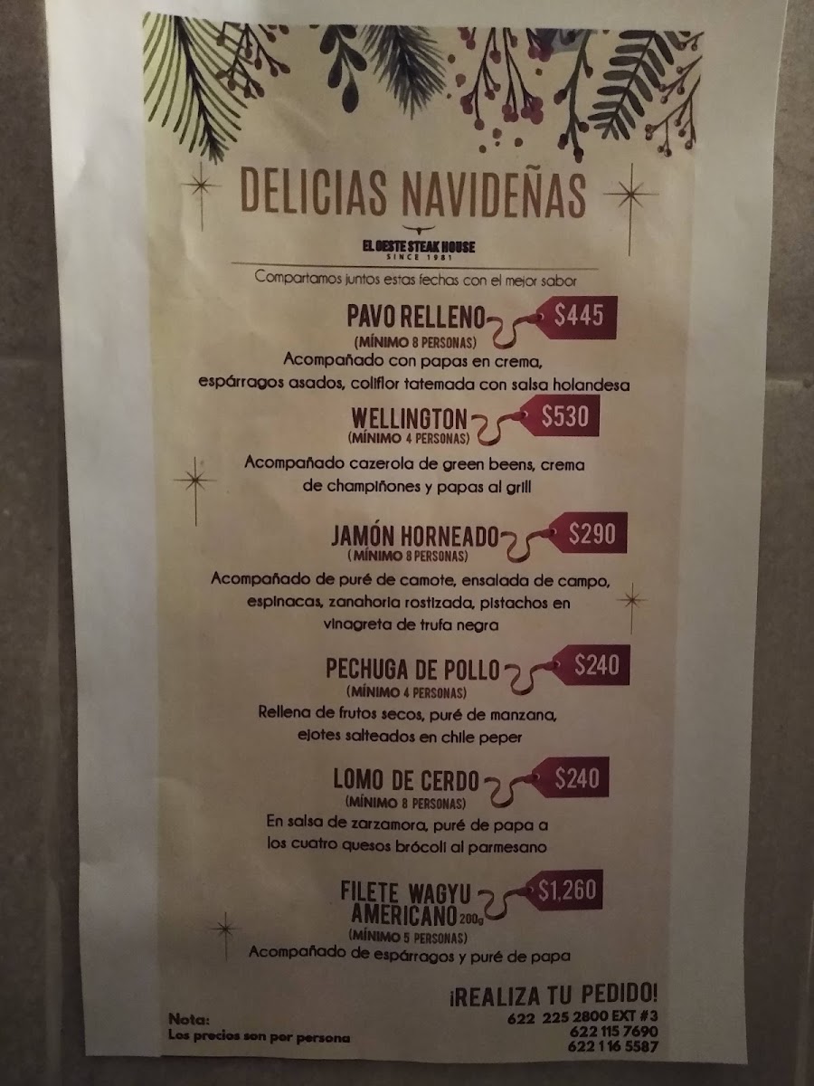 El Oeste Menu Photo 4