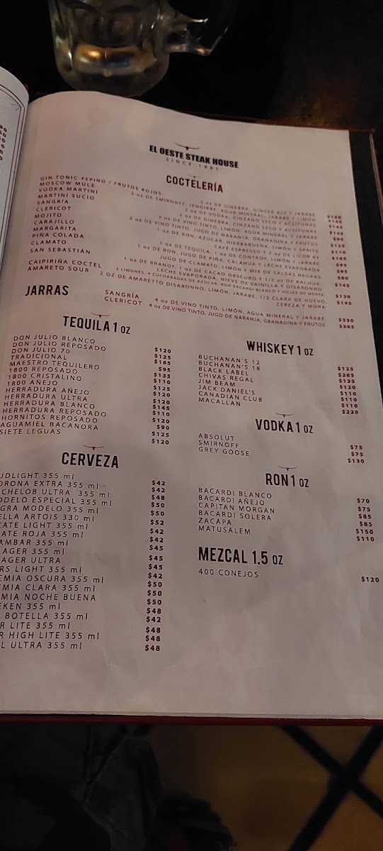 El Oeste Menu Photo 6