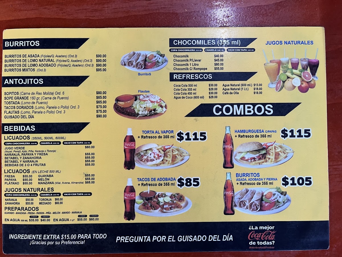 El Osito Polar Issste Menu Photo 2