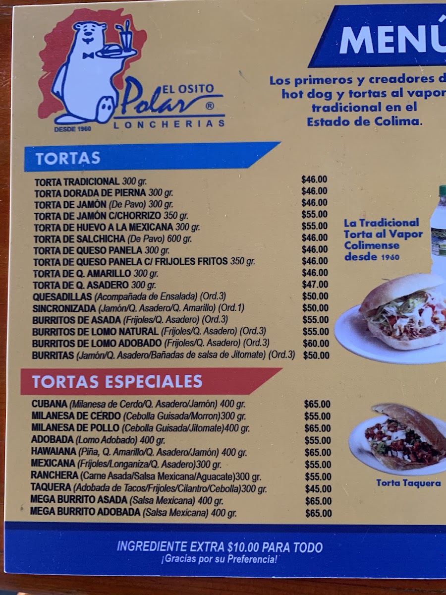 El Osito Polar Issste Menu Photo 8
