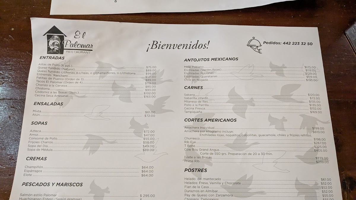 El Palomar Menu Photo 3