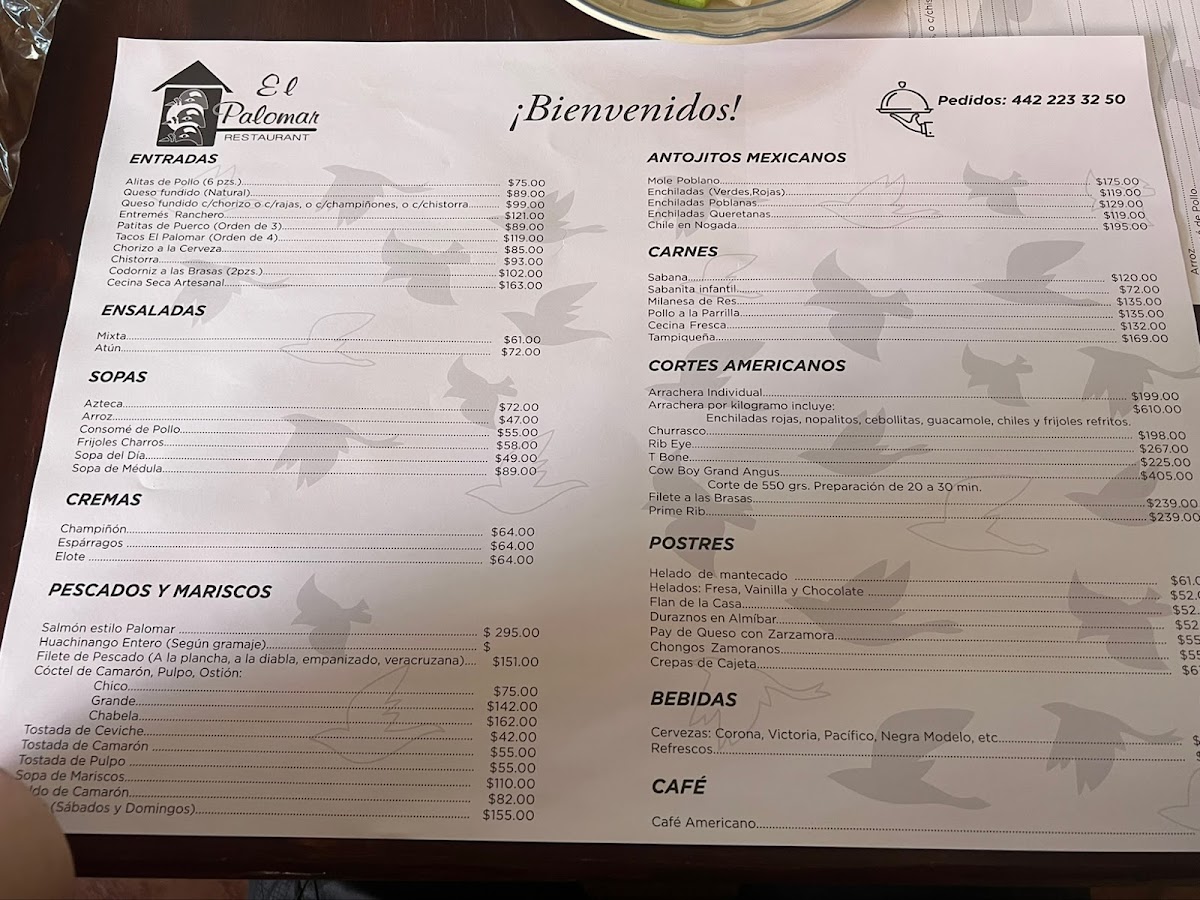 El Palomar Menu Photo 4