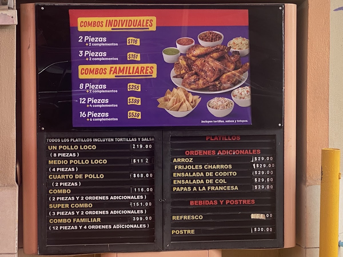El Pollo Loco Menu