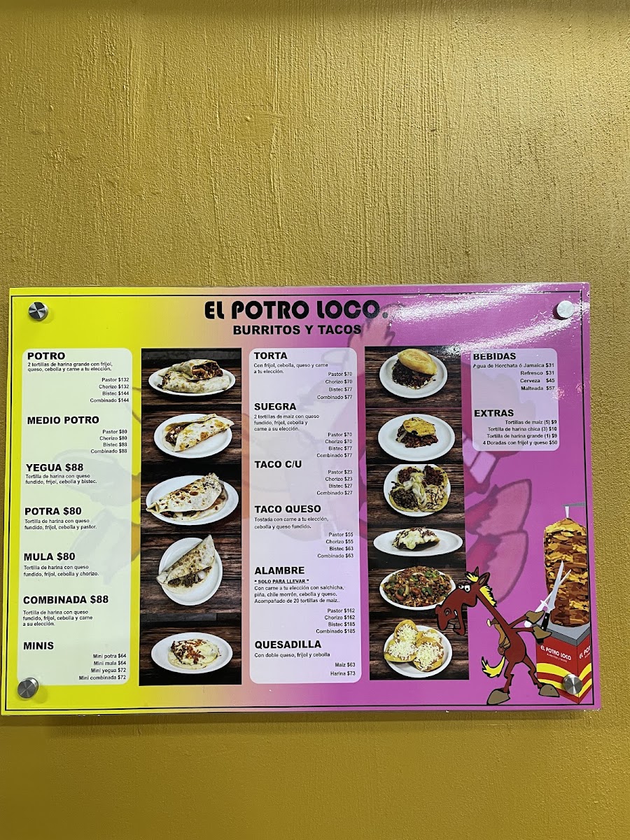 El Potro Loco Menu Photo 2