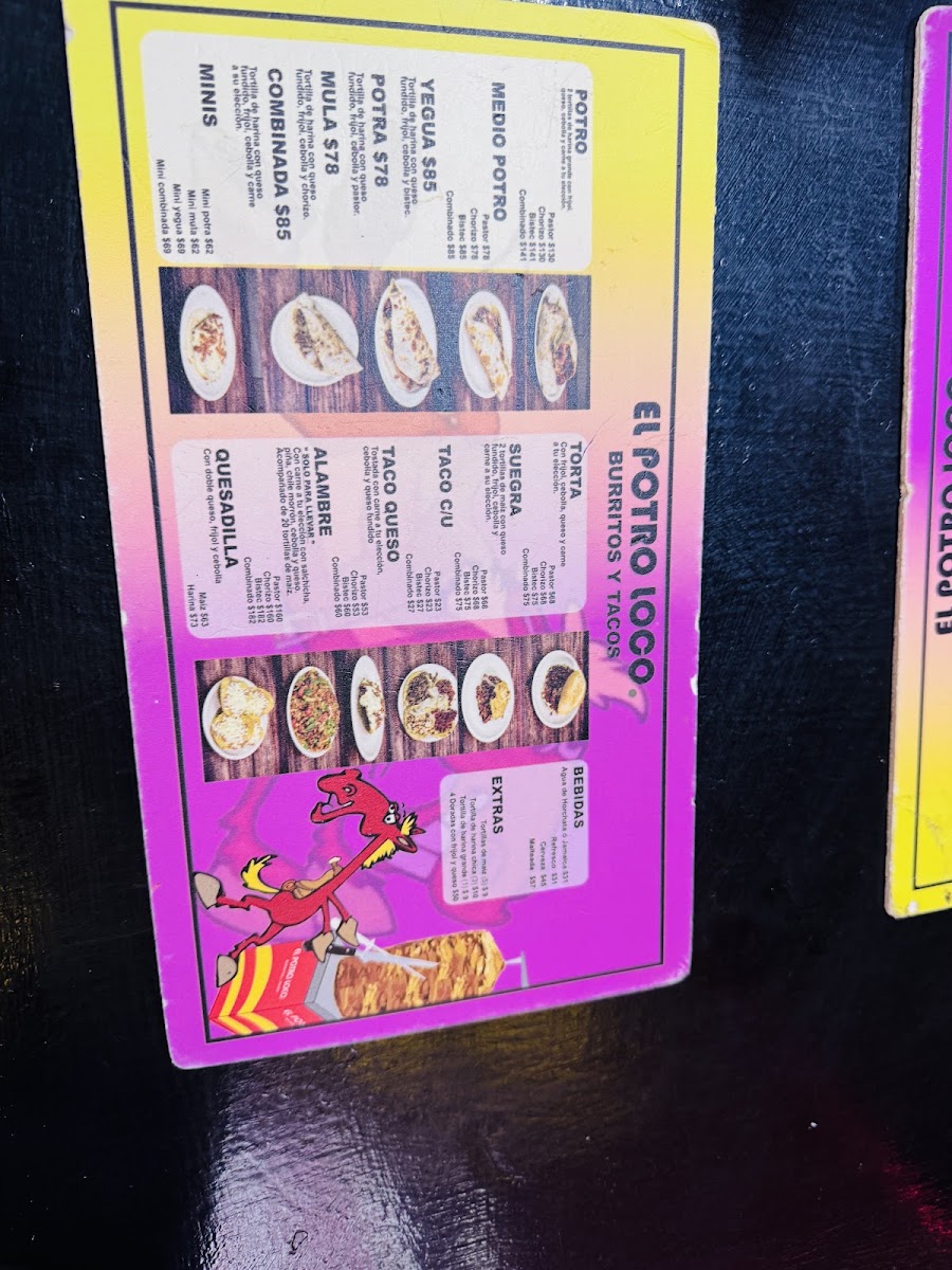 El Potro Loco Menu Photo 4