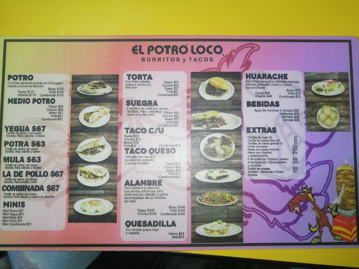 El Potro Loco Menu Photo 8