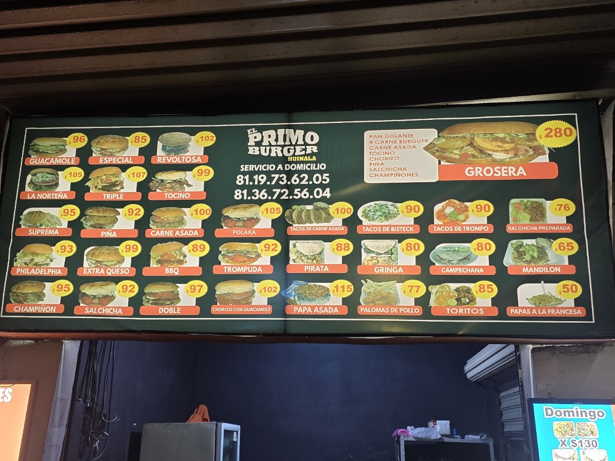 El Primo Burger Huinala Menu Photo 2