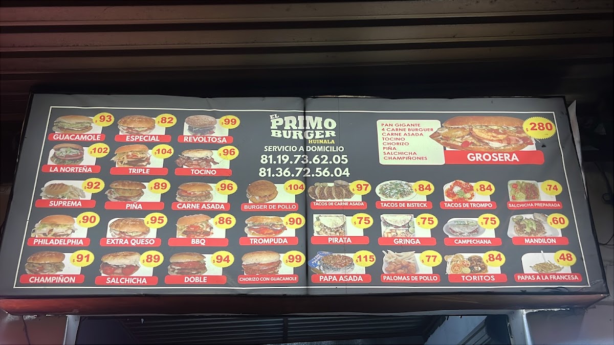 El Primo Burger Huinala Menu Photo 3