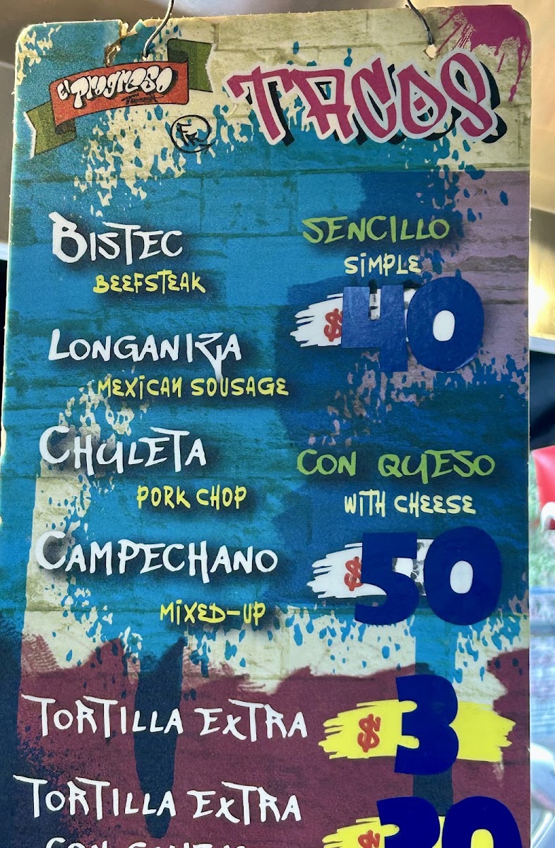 El Progreso Menu Photo 8