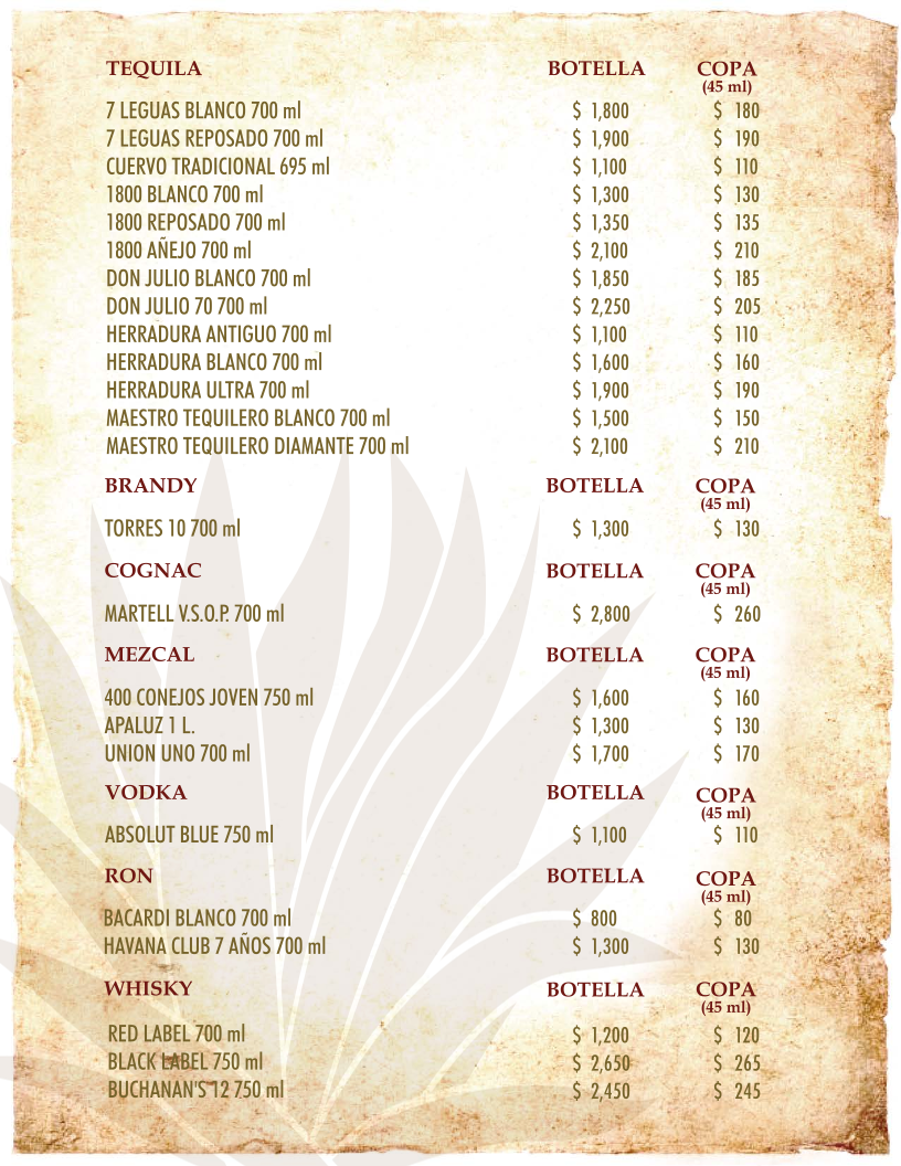 El Quelite - Comida Mexicana Menu