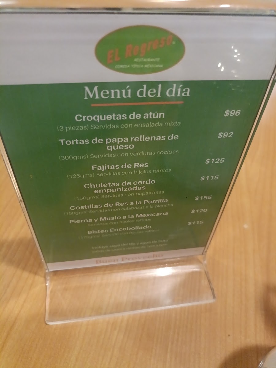 El Regreso Menu Photo 8