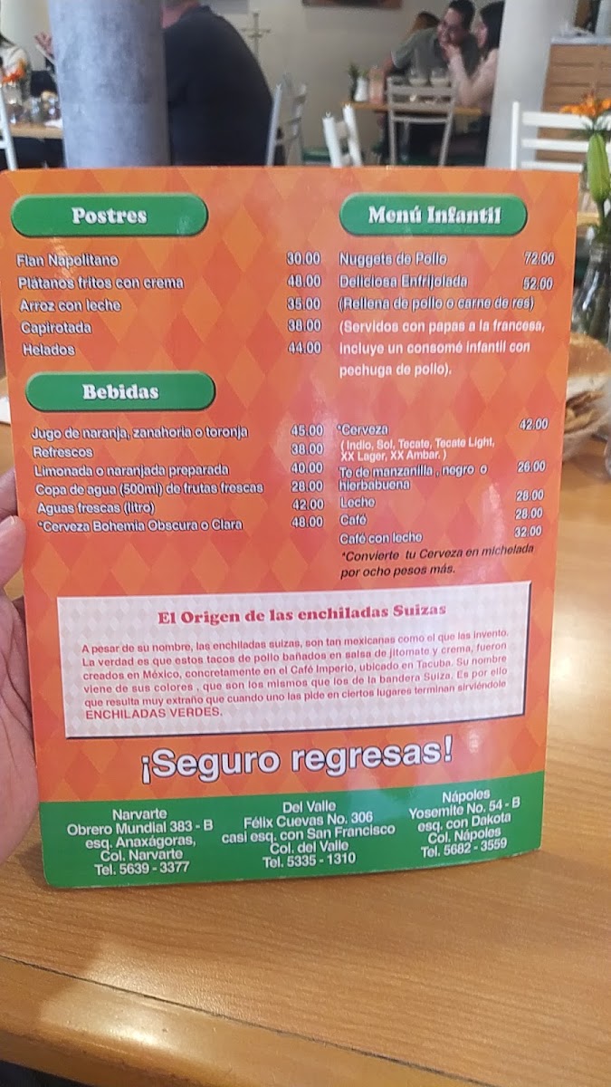 El Regreso Menu Photo 9
