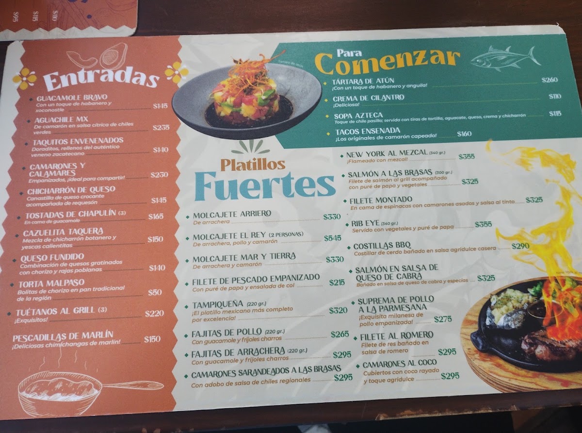 El Rey Zacatecas Menu