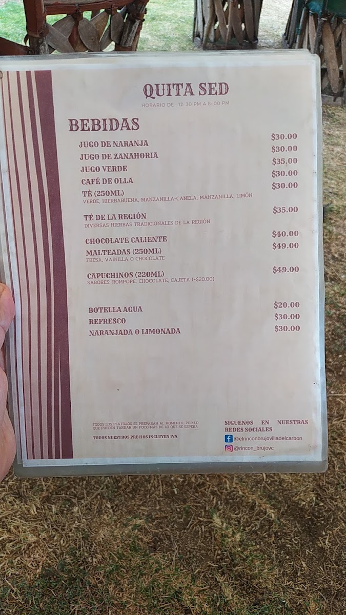 El Rincón Brujo Terraza Jardín Menu Photo 10
