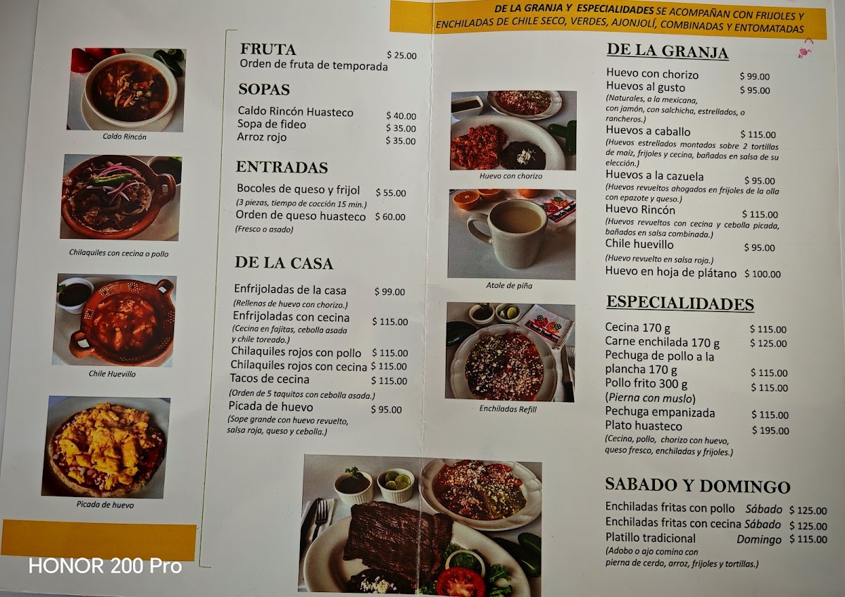 El Rincón Huasteco Menu Photo 2