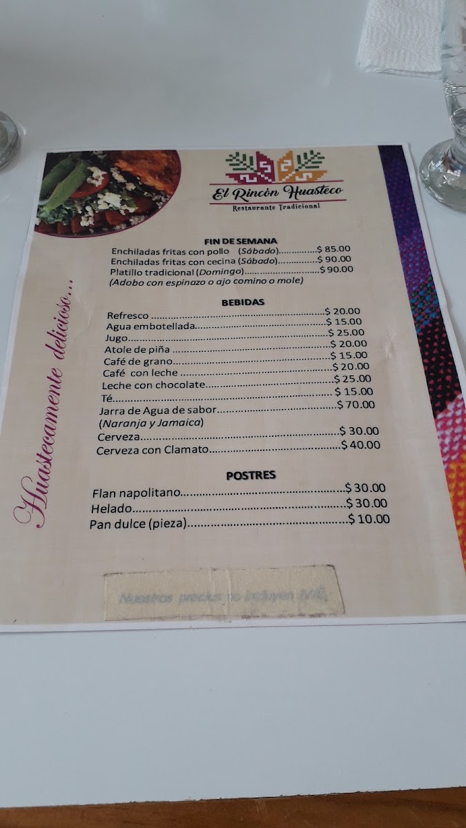 El Rincón Huasteco Menu Photo 6