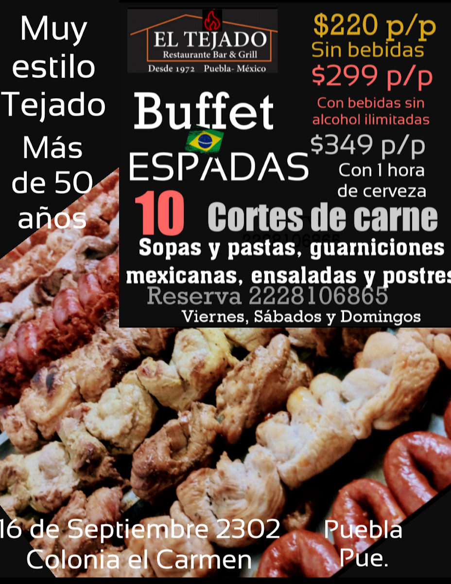 El Tejado Menu