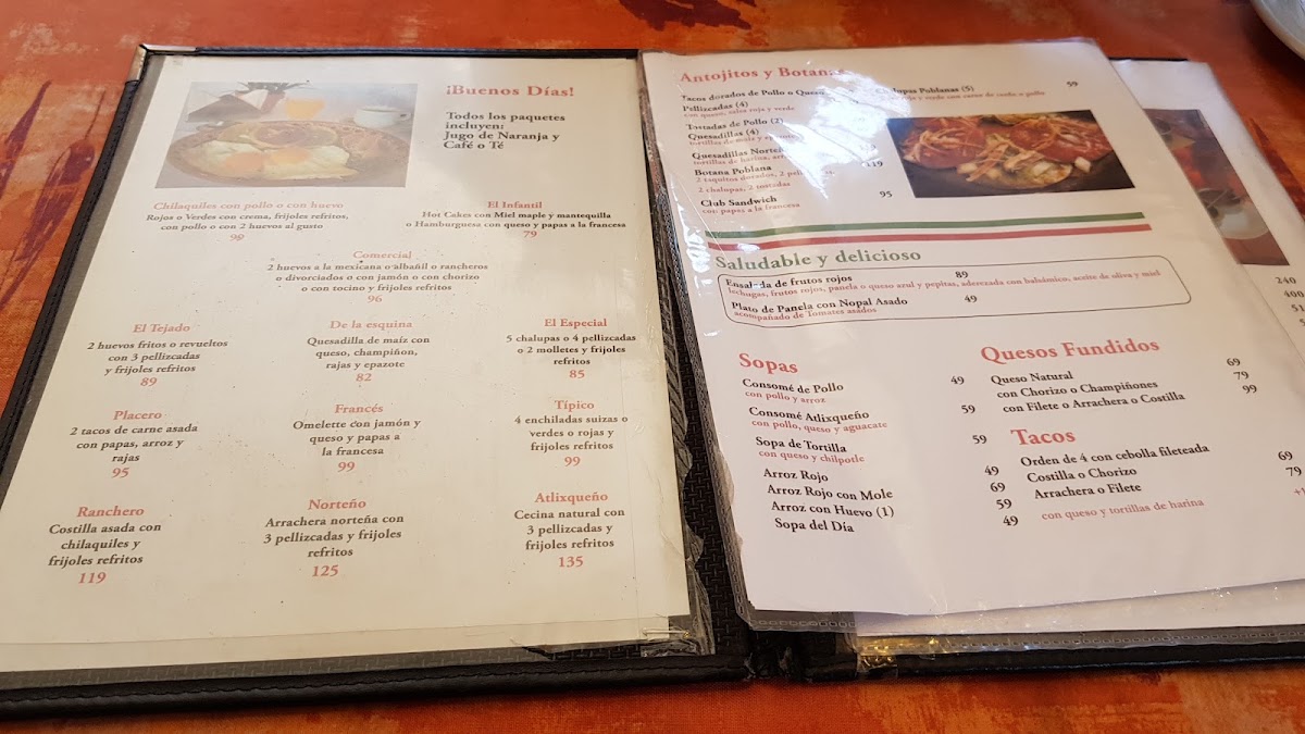 El Tejado Menu Photo 5