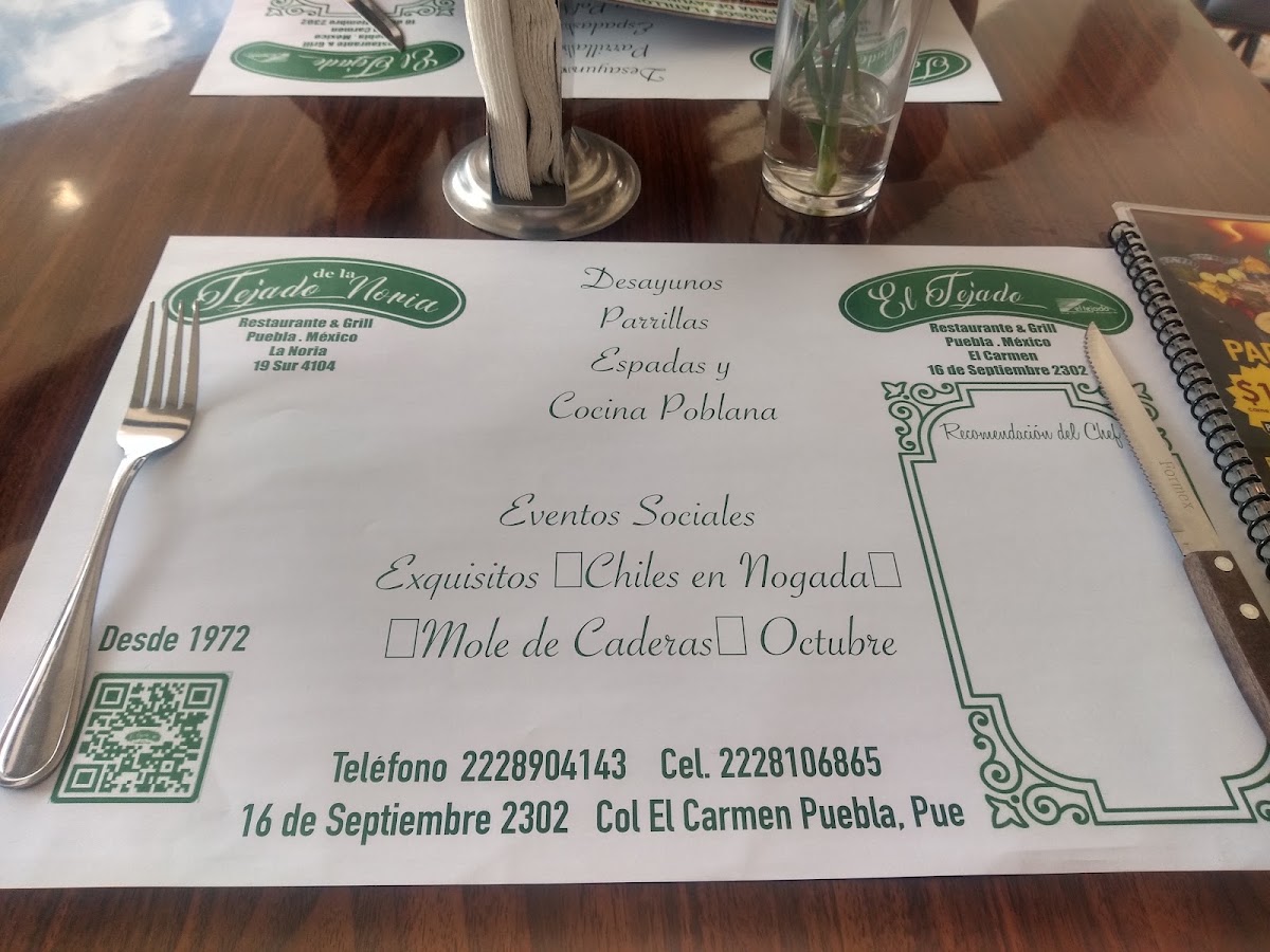 El Tejado Menu Photo 7