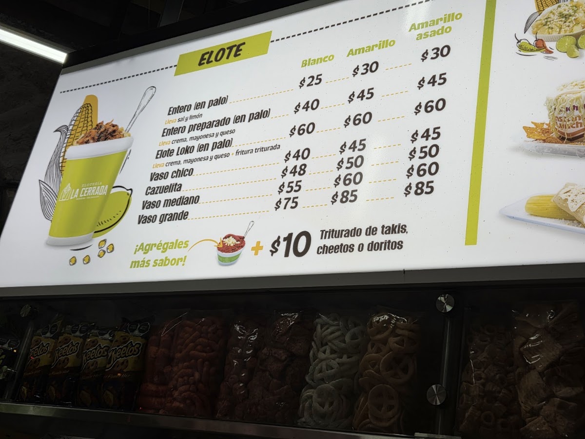 Eloteria La Cerrada Menu