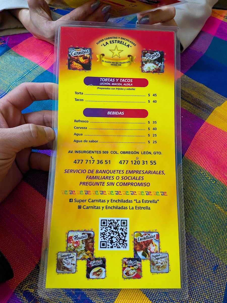 Enchiladas Y Carnitas La Estrella Menu