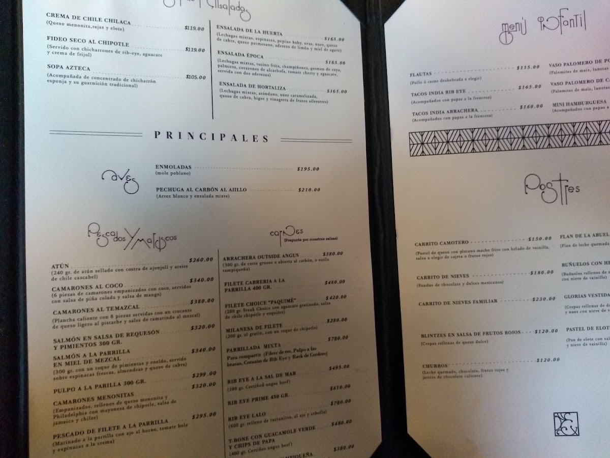 Epoca Cocina Mexicana Menu Photo 3